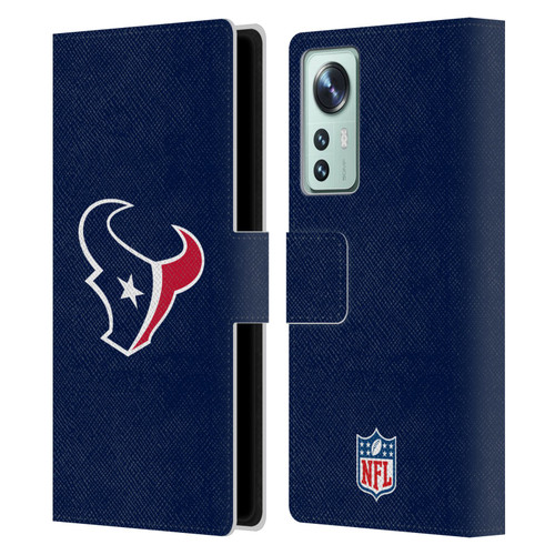 NFL Houston Texans Logo Plain Leather Book Wallet Case Cover For Xiaomi 12