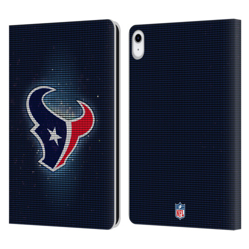 NFL Houston Texans Artwork LED Leather Book Wallet Case Cover For Apple iPad 10.9 (2022)