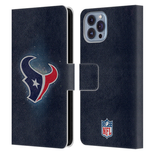 NFL Houston Texans Artwork LED Leather Book Wallet Case Cover For Apple iPhone 14
