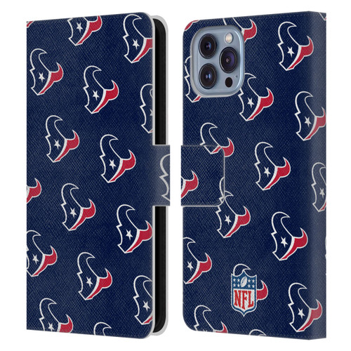 NFL Houston Texans Artwork Patterns Leather Book Wallet Case Cover For Apple iPhone 14