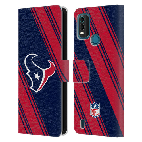 NFL Houston Texans Artwork Stripes Leather Book Wallet Case Cover For Nokia G11 Plus