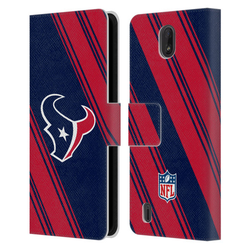 NFL Houston Texans Artwork Stripes Leather Book Wallet Case Cover For Nokia C01 Plus/C1 2nd Edition