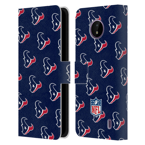 NFL Houston Texans Artwork Patterns Leather Book Wallet Case Cover For Nokia C10 / C20