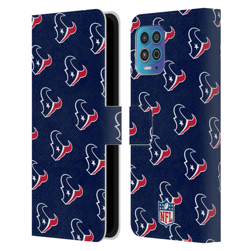 NFL Houston Texans Artwork Patterns Leather Book Wallet Case Cover For Motorola Moto G100