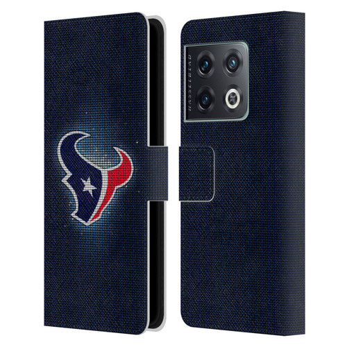 NFL Houston Texans Artwork LED Leather Book Wallet Case Cover For OnePlus 10 Pro