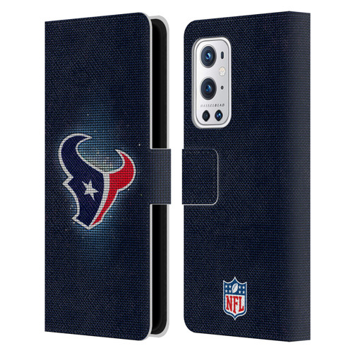 NFL Houston Texans Artwork LED Leather Book Wallet Case Cover For OnePlus 9 Pro