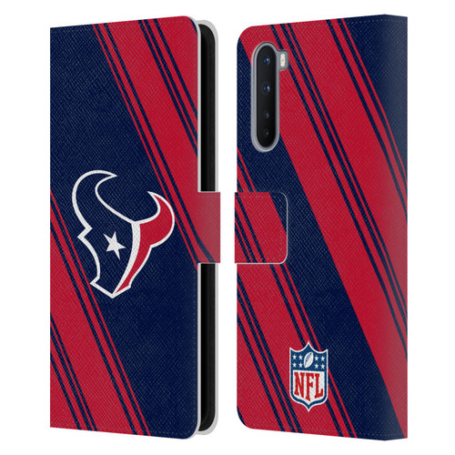 NFL Houston Texans Artwork Stripes Leather Book Wallet Case Cover For OnePlus Nord 5G
