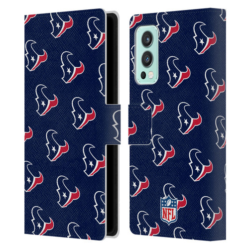 NFL Houston Texans Artwork Patterns Leather Book Wallet Case Cover For OnePlus Nord 2 5G