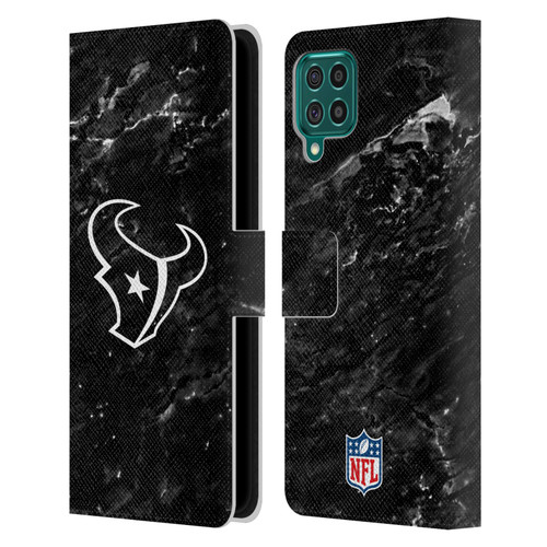 NFL Houston Texans Artwork Marble Leather Book Wallet Case Cover For Samsung Galaxy F62 (2021)