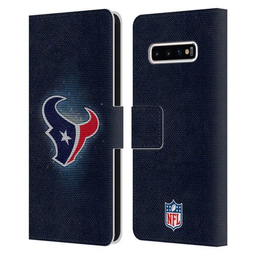 NFL Houston Texans Artwork LED Leather Book Wallet Case Cover For Samsung Galaxy S10+ / S10 Plus