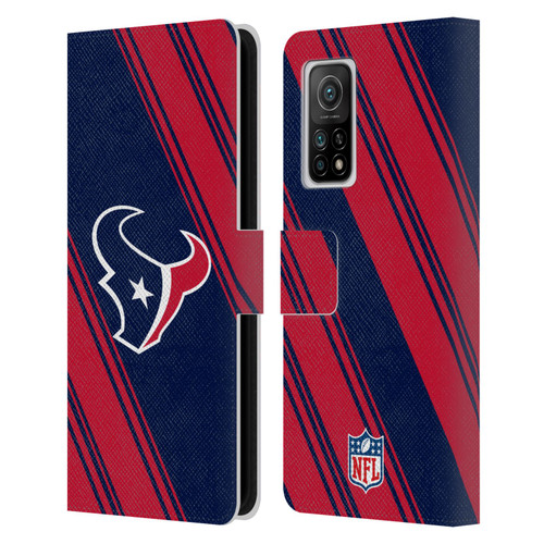 NFL Houston Texans Artwork Stripes Leather Book Wallet Case Cover For Xiaomi Mi 10T 5G