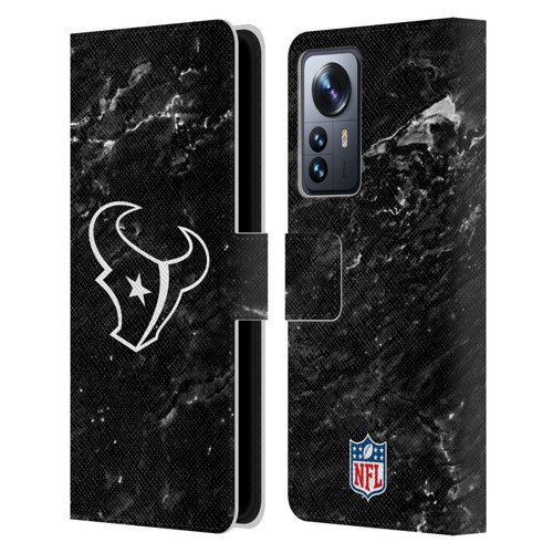 NFL Houston Texans Artwork Marble Leather Book Wallet Case Cover For Xiaomi 12 Pro