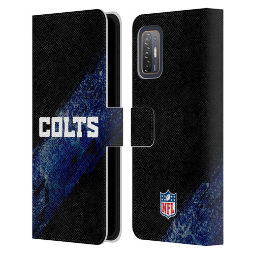 NFL Indianapolis Colts Logo Blur Leather Book Wallet Case Cover For HTC Desire 21 Pro 5G
