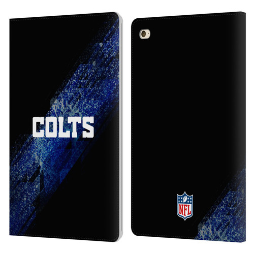 NFL Indianapolis Colts Logo Blur Leather Book Wallet Case Cover For Apple iPad mini 4