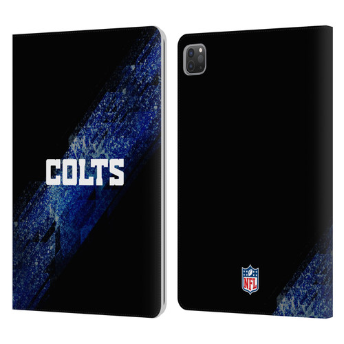 NFL Indianapolis Colts Logo Blur Leather Book Wallet Case Cover For Apple iPad Pro 11 2020 / 2021 / 2022
