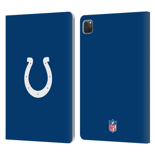 NFL Indianapolis Colts Logo Plain Leather Book Wallet Case Cover For Apple iPad Pro 11 2020 / 2021 / 2022