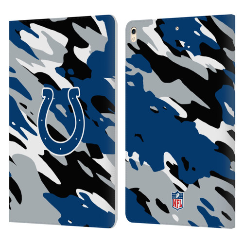 NFL Indianapolis Colts Logo Camou Leather Book Wallet Case Cover For Apple iPad Pro 10.5 (2017)