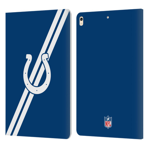 NFL Indianapolis Colts Logo Stripes Leather Book Wallet Case Cover For Apple iPad Pro 10.5 (2017)