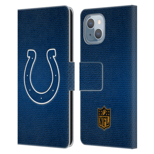 NFL Indianapolis Colts Logo Football Leather Book Wallet Case Cover For Apple iPhone 14