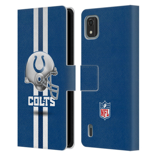 NFL Indianapolis Colts Logo Helmet Leather Book Wallet Case Cover For Nokia C2 2nd Edition