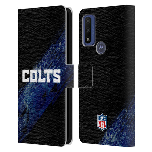 NFL Indianapolis Colts Logo Blur Leather Book Wallet Case Cover For Motorola G Pure