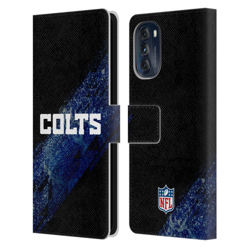 NFL Indianapolis Colts Logo Blur Leather Book Wallet Case Cover For Motorola Moto G (2022)