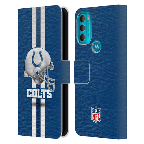 NFL Indianapolis Colts Logo Helmet Leather Book Wallet Case Cover For Motorola Moto G71 5G