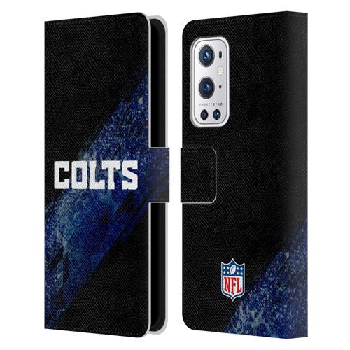 NFL Indianapolis Colts Logo Blur Leather Book Wallet Case Cover For OnePlus 9 Pro