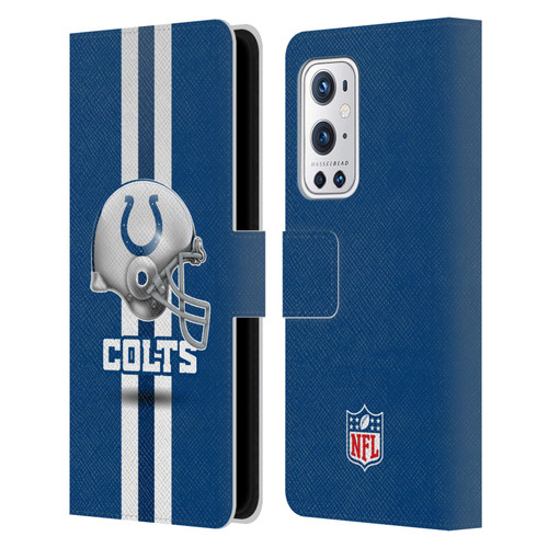 NFL Indianapolis Colts Logo Helmet Leather Book Wallet Case Cover For OnePlus 9 Pro