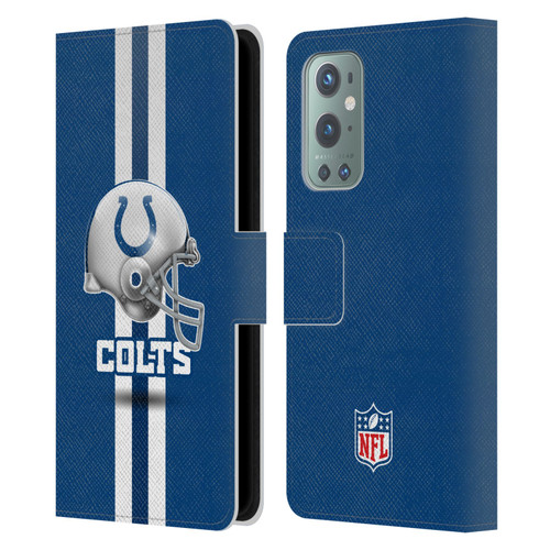 NFL Indianapolis Colts Logo Helmet Leather Book Wallet Case Cover For OnePlus 9