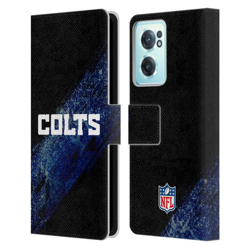 NFL Indianapolis Colts Logo Blur Leather Book Wallet Case Cover For OnePlus Nord CE 2 5G