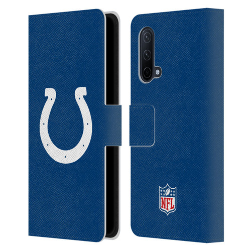 NFL Indianapolis Colts Logo Plain Leather Book Wallet Case Cover For OnePlus Nord CE 5G