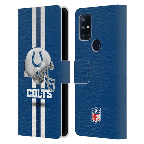 NFL Indianapolis Colts Logo Helmet Leather Book Wallet Case Cover For OnePlus Nord N10 5G