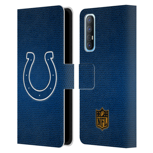 NFL Indianapolis Colts Logo Football Leather Book Wallet Case Cover For OPPO Find X2 Neo 5G