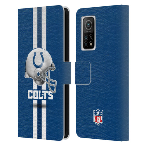 NFL Indianapolis Colts Logo Helmet Leather Book Wallet Case Cover For Xiaomi Mi 10T 5G