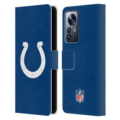 NFL Indianapolis Colts Logo Plain Leather Book Wallet Case Cover For Xiaomi 12 Pro