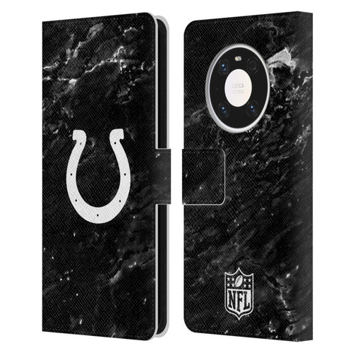 NFL Indianapolis Colts Artwork Marble Leather Book Wallet Case Cover For Huawei Mate 40 Pro 5G