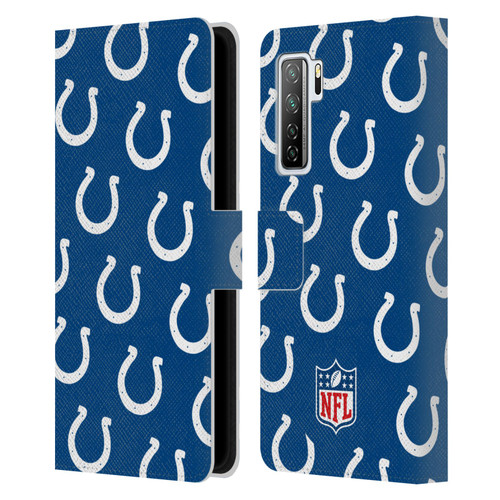 NFL Indianapolis Colts Artwork Patterns Leather Book Wallet Case Cover For Huawei Nova 7 SE/P40 Lite 5G
