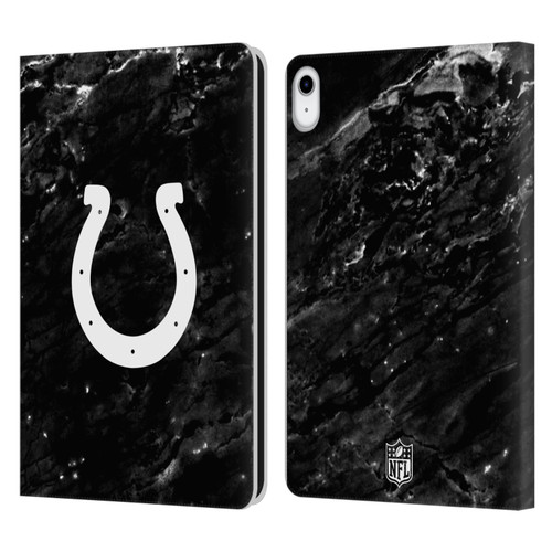 NFL Indianapolis Colts Artwork Marble Leather Book Wallet Case Cover For Apple iPad 10.9 2022/2025