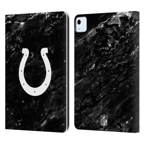 NFL Indianapolis Colts Artwork Marble Leather Book Wallet Case Cover For Apple iPad Air 2020 / 2022