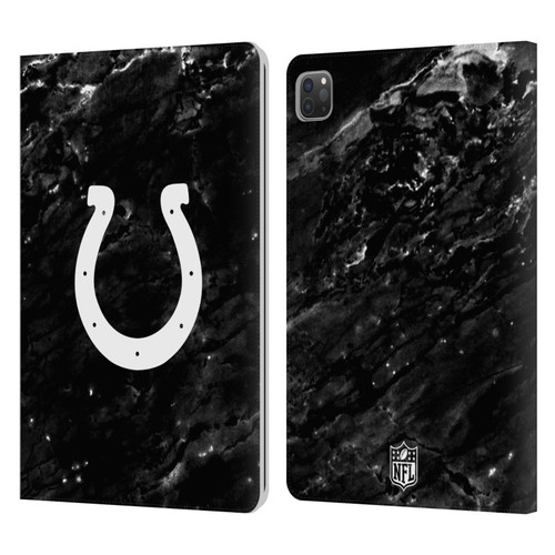 NFL Indianapolis Colts Artwork Marble Leather Book Wallet Case Cover For Apple iPad Pro 11 2020 / 2021 / 2022