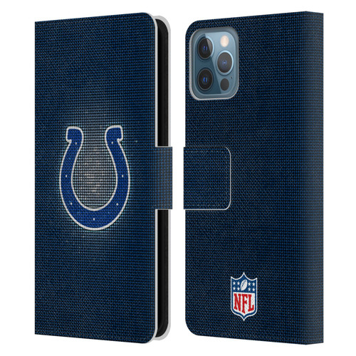 NFL Indianapolis Colts Artwork LED Leather Book Wallet Case Cover For Apple iPhone 12 / iPhone 12 Pro