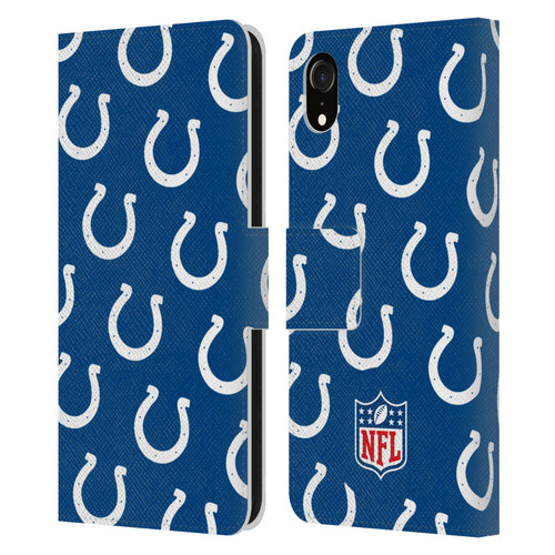 NFL Indianapolis Colts Artwork Patterns Leather Book Wallet Case Cover For Apple iPhone XR