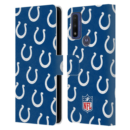 NFL Indianapolis Colts Artwork Patterns Leather Book Wallet Case Cover For Motorola G Pure