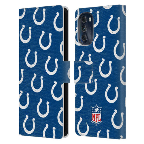 NFL Indianapolis Colts Artwork Patterns Leather Book Wallet Case Cover For Motorola Moto G (2022)