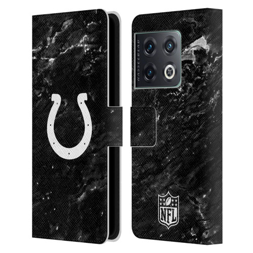 NFL Indianapolis Colts Artwork Marble Leather Book Wallet Case Cover For OnePlus 10 Pro