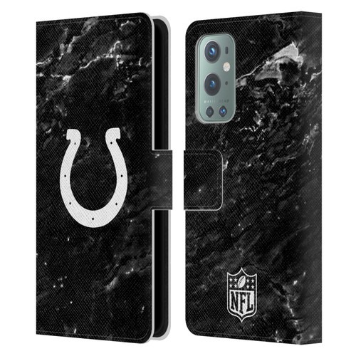 NFL Indianapolis Colts Artwork Marble Leather Book Wallet Case Cover For OnePlus 9