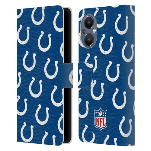 NFL Indianapolis Colts Artwork Patterns Leather Book Wallet Case Cover For OnePlus Nord N20 5G
