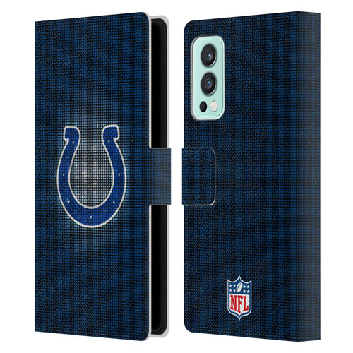 NFL Indianapolis Colts Artwork LED Leather Book Wallet Case Cover For OnePlus Nord 2 5G