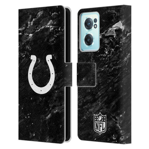 NFL Indianapolis Colts Artwork Marble Leather Book Wallet Case Cover For OnePlus Nord CE 2 5G